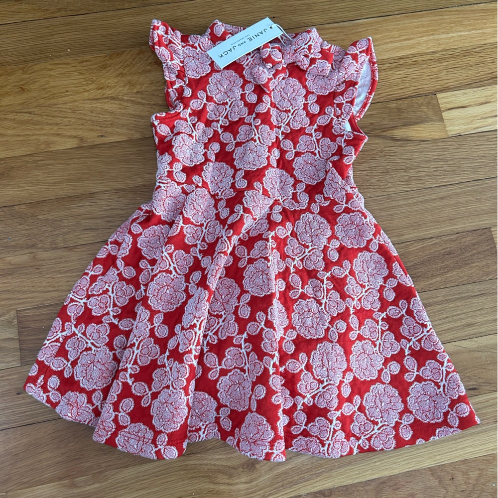 Janie and Jack Red and White Floral Top NWT!